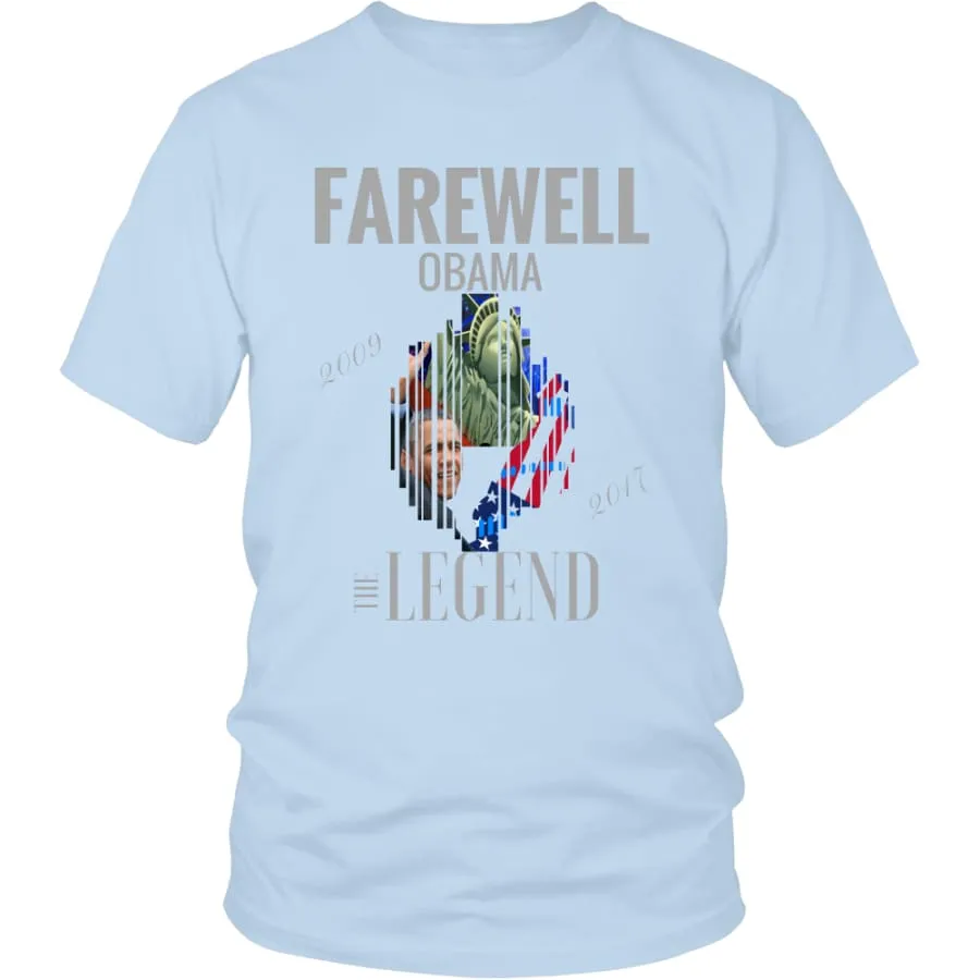 "Farewell Obama - The Legend" Shirt Mens Womens| Inspirational T shirts (12 Colors)