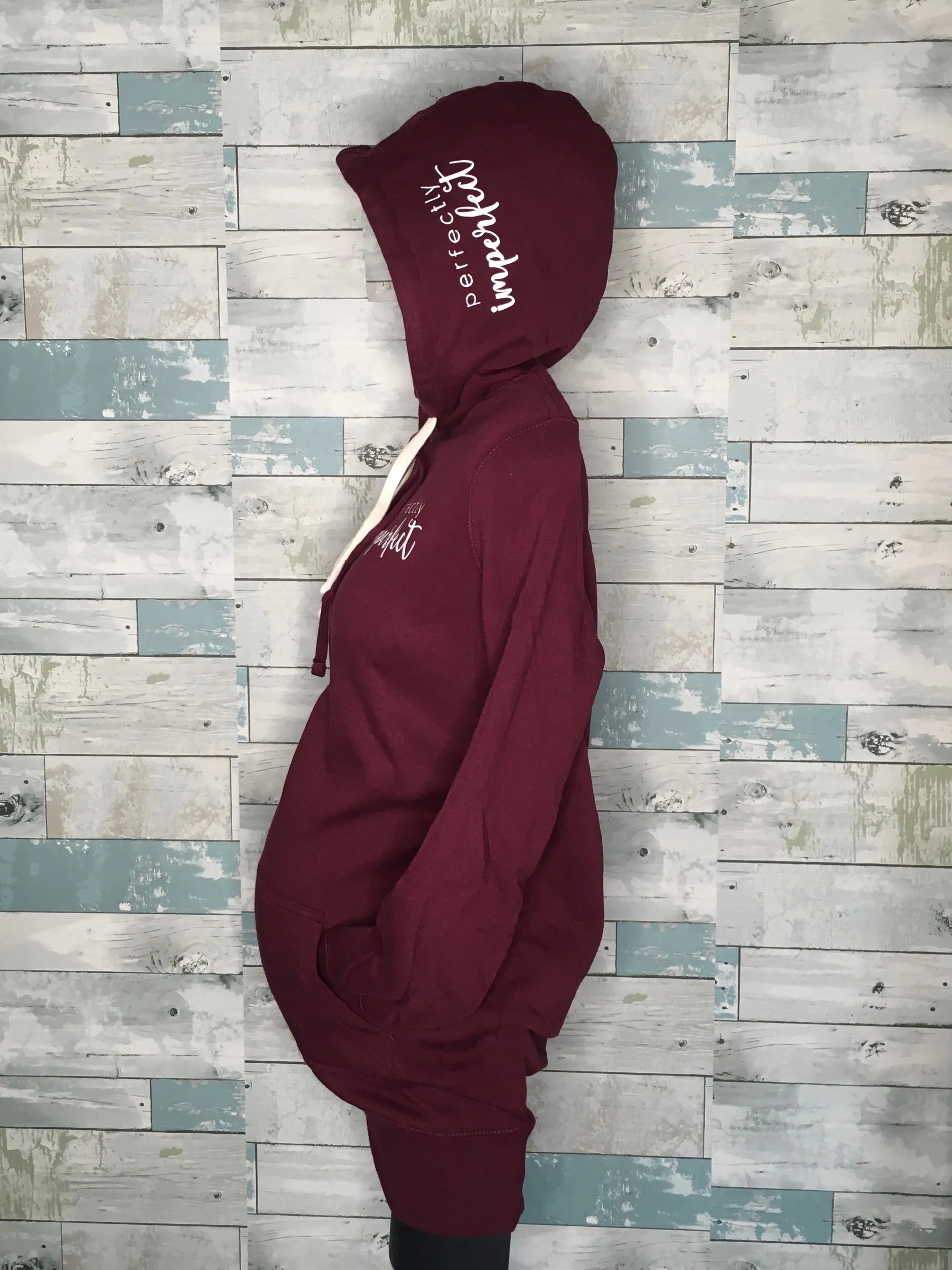 "Perfectly Imperfect" sweater dress, burgundy, Large