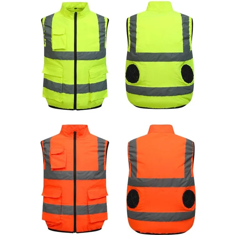 Reflective Cooling Fan Vest Summer Outdoor Workwear Cooling Vest for Outdoor Working