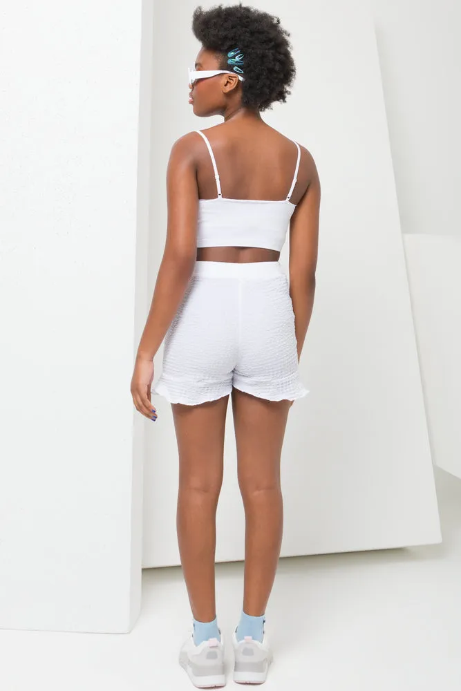 Seamless Crop Vest White