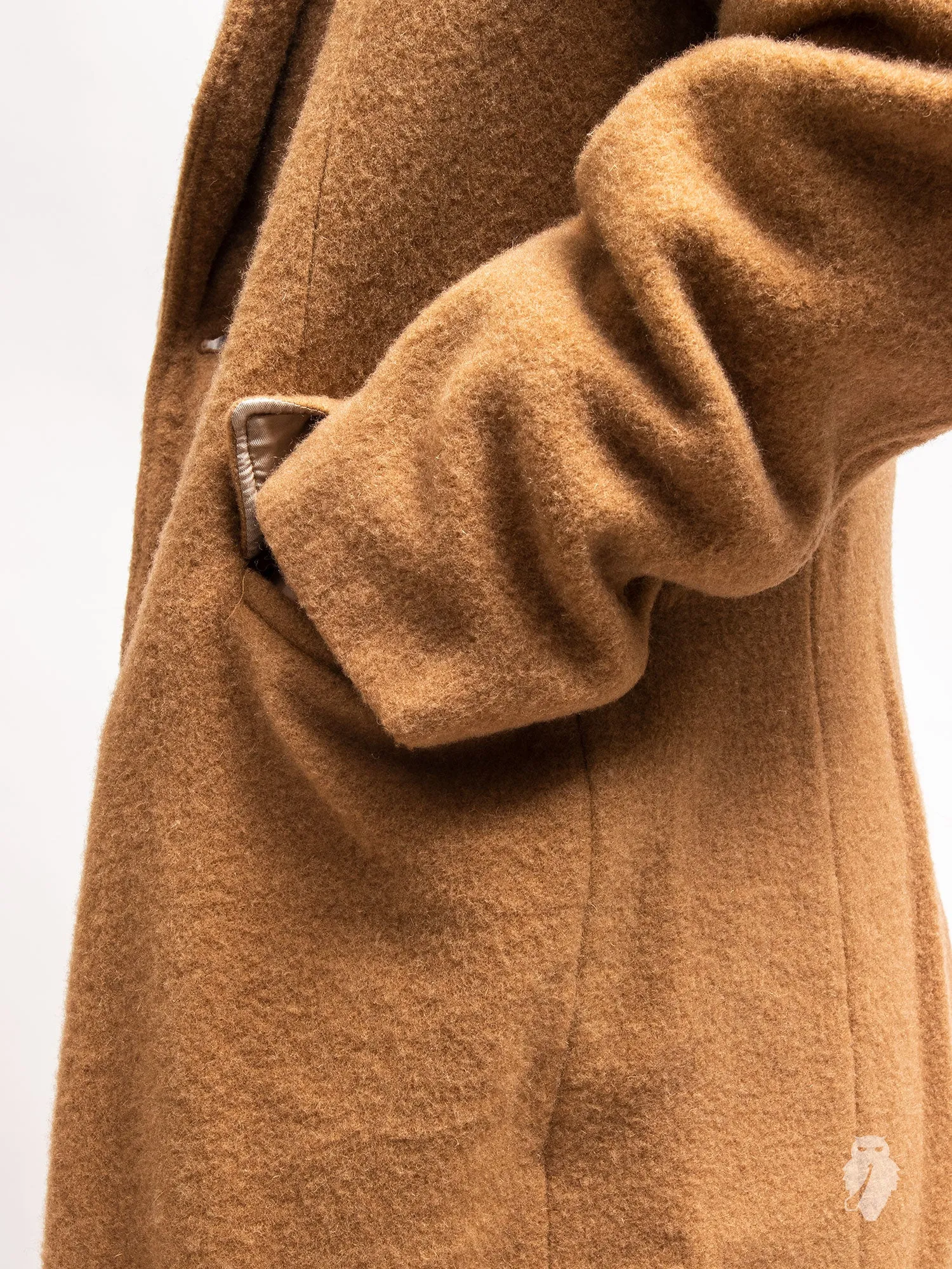 Shawl Contour Coat in Camel