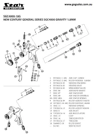 Star New Century SGC4000 General Series Spray Paint Gravity Gun 1.8mm All Purpose