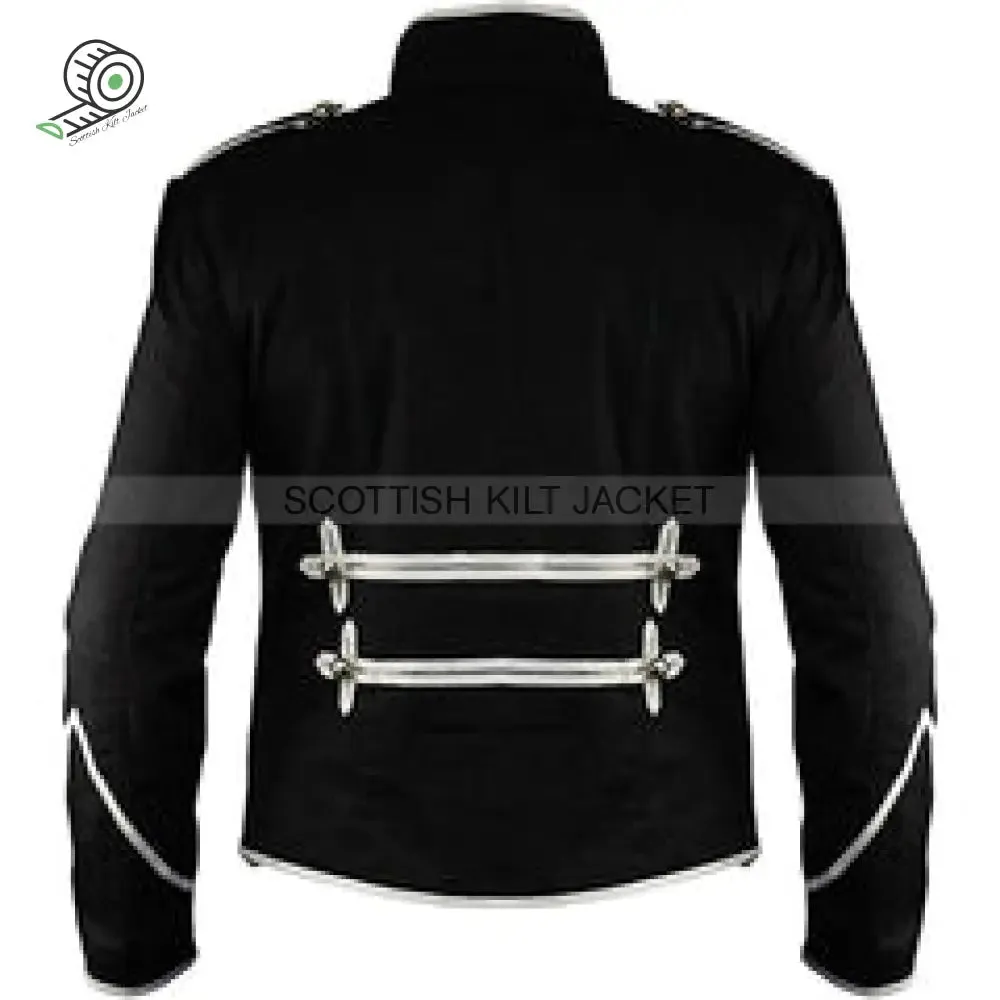 Steampunk Emo Punk Black Parade Coat for Goth Military Officer Made of Cotton