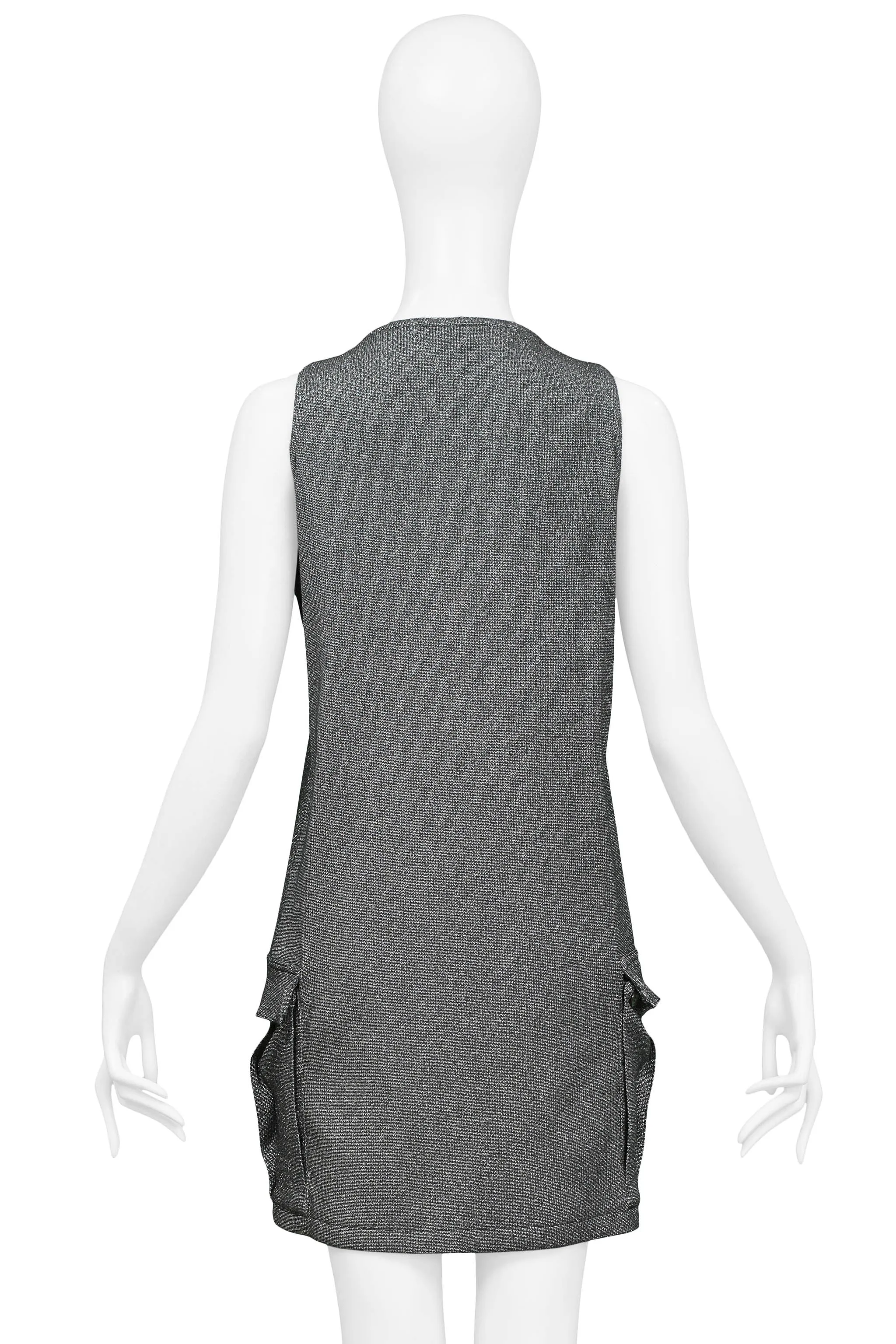 STEPHEN SPROUSE SILVER LARGE POCKET CARGO DRESS