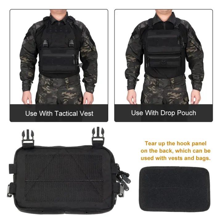 TOPTACPRO Tatcical Chest Rig Bag Chest Recon Bag MOLLE 8511