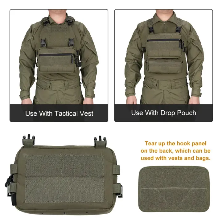 TOPTACPRO Tatcical Chest Rig Bag Chest Recon Bag MOLLE 8511