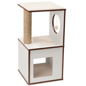 Vesper V-Box In White Small Cat Condo