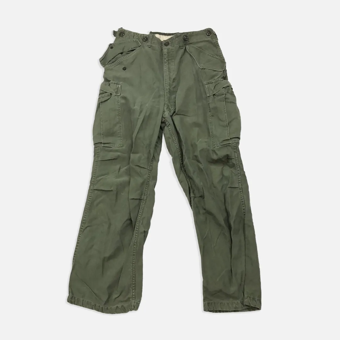 Vintage Olive Green Cargo Military Pants