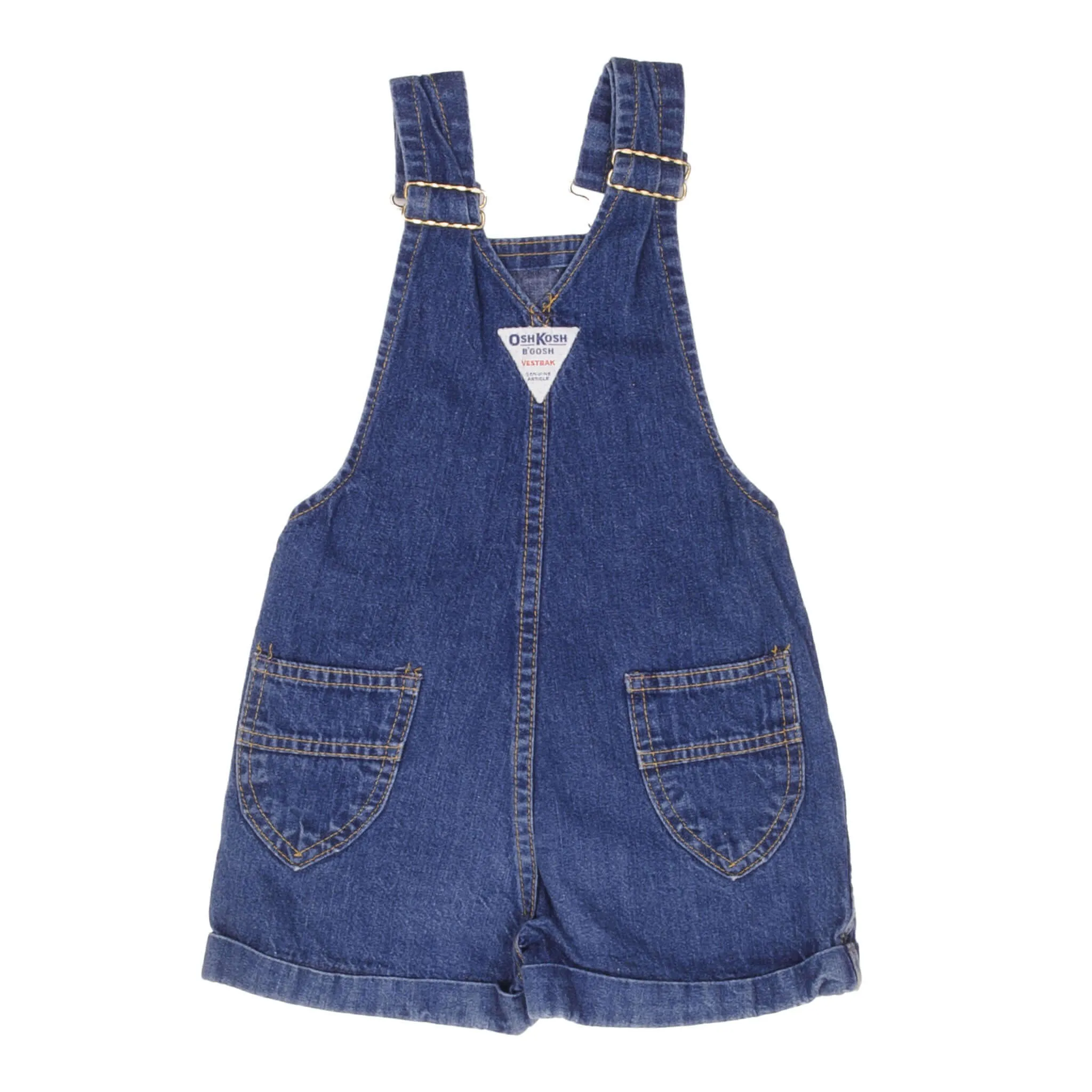 VINTAGE OSH KOSH B'OSH DENIM VESTBAK OVERALL SIZE 6T KIDS 1980S MADE IN USA