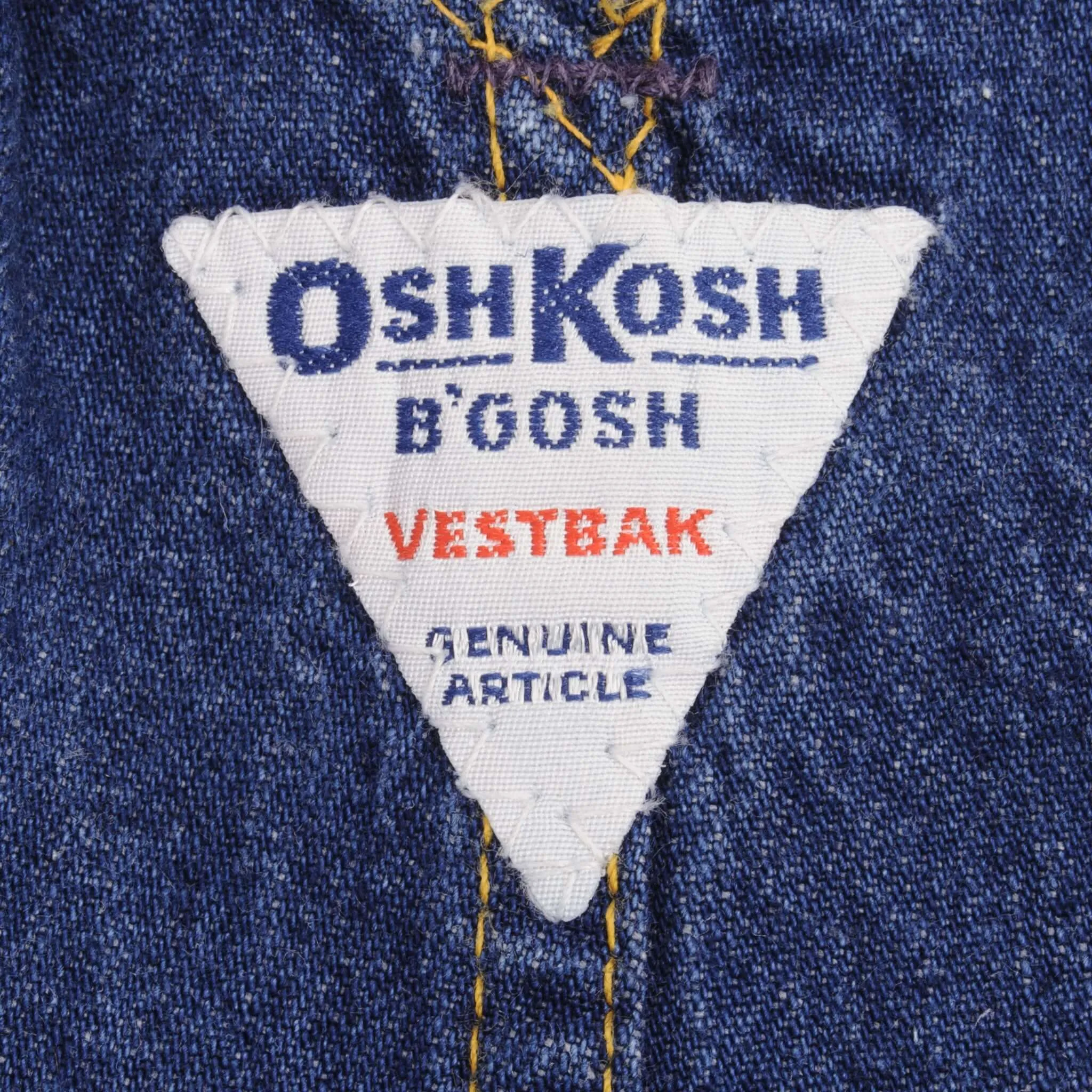 VINTAGE OSH KOSH B'OSH DENIM VESTBAK OVERALL SIZE 6T KIDS 1980S MADE IN USA