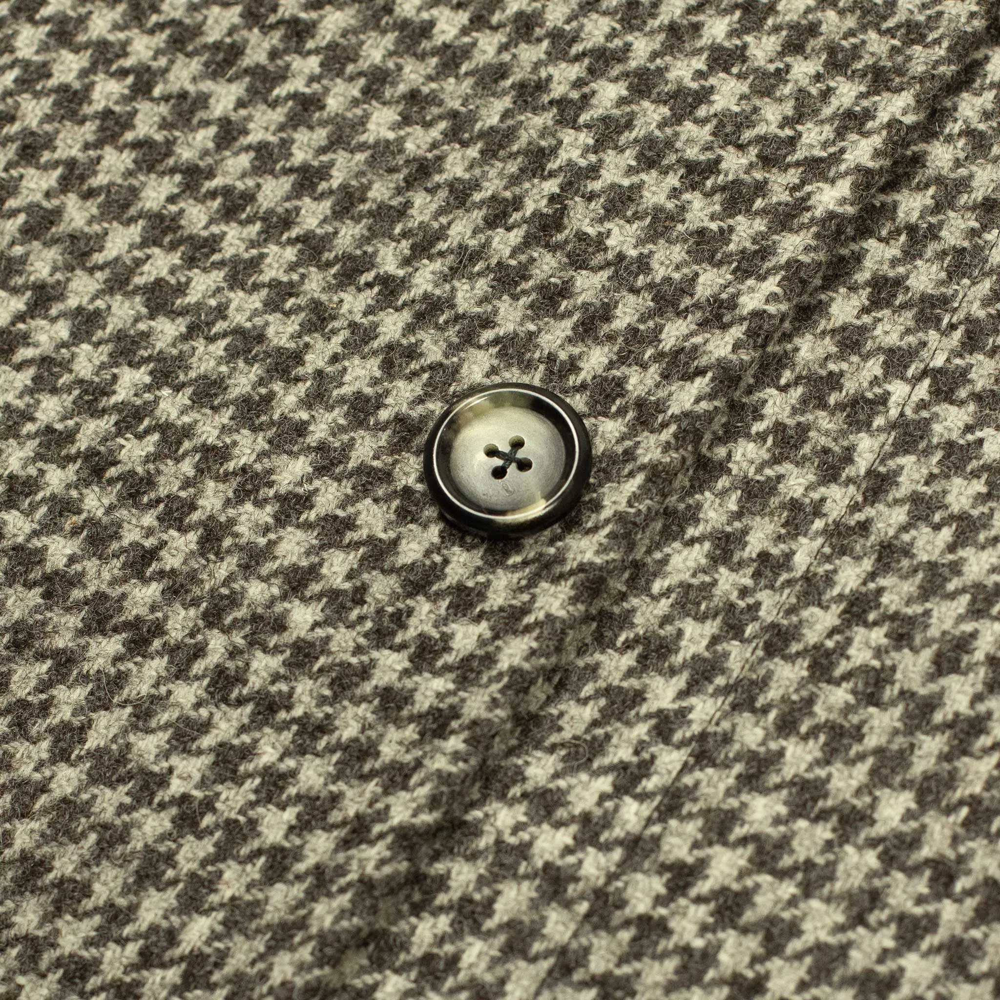 x Sartoria Carrara: Balmacaan belted coat in lightweight grey houndstooth undyed wool